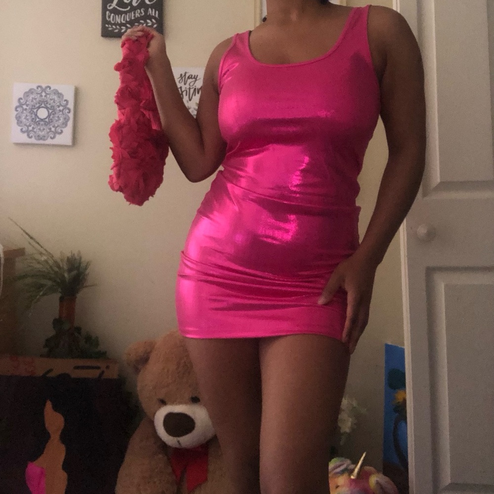 Pink Bodycon Mini Dress for a Night Out